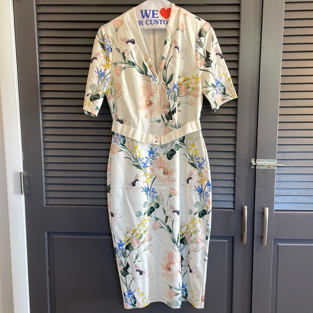 Ted Baker floral Midi dress